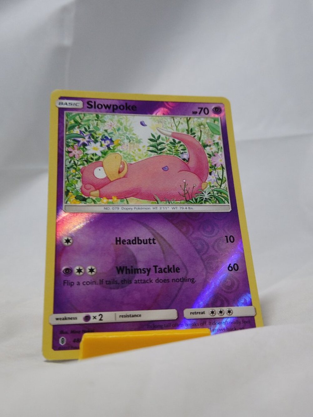 Pokemon Slowpoke 48/145 Guardians Rising Card Common Reverse Holo DMG
